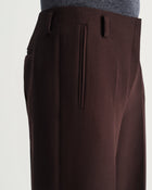 Serena Trousers in Brown Virgin Wool