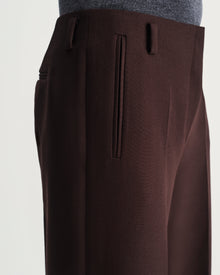 Serena Trousers in Brown Virgin Wool