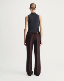 Serena Trousers in Brown Virgin Wool