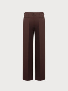 Serena Trousers in Brown Virgin Wool