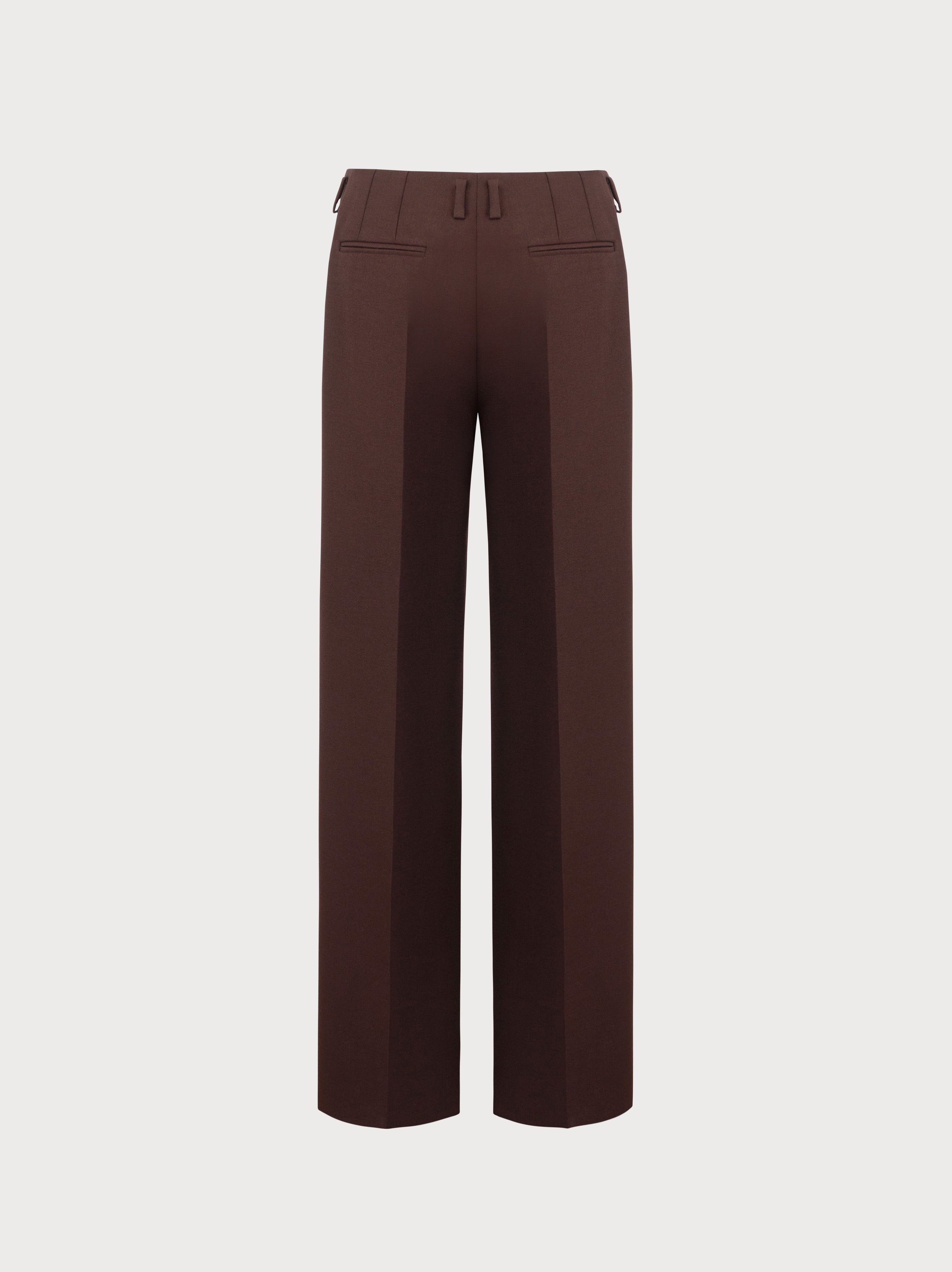 Serena Trousers in Brown Virgin Wool
