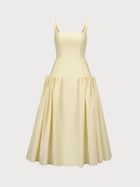 Sienna Dress in Yellow Cotton Blend