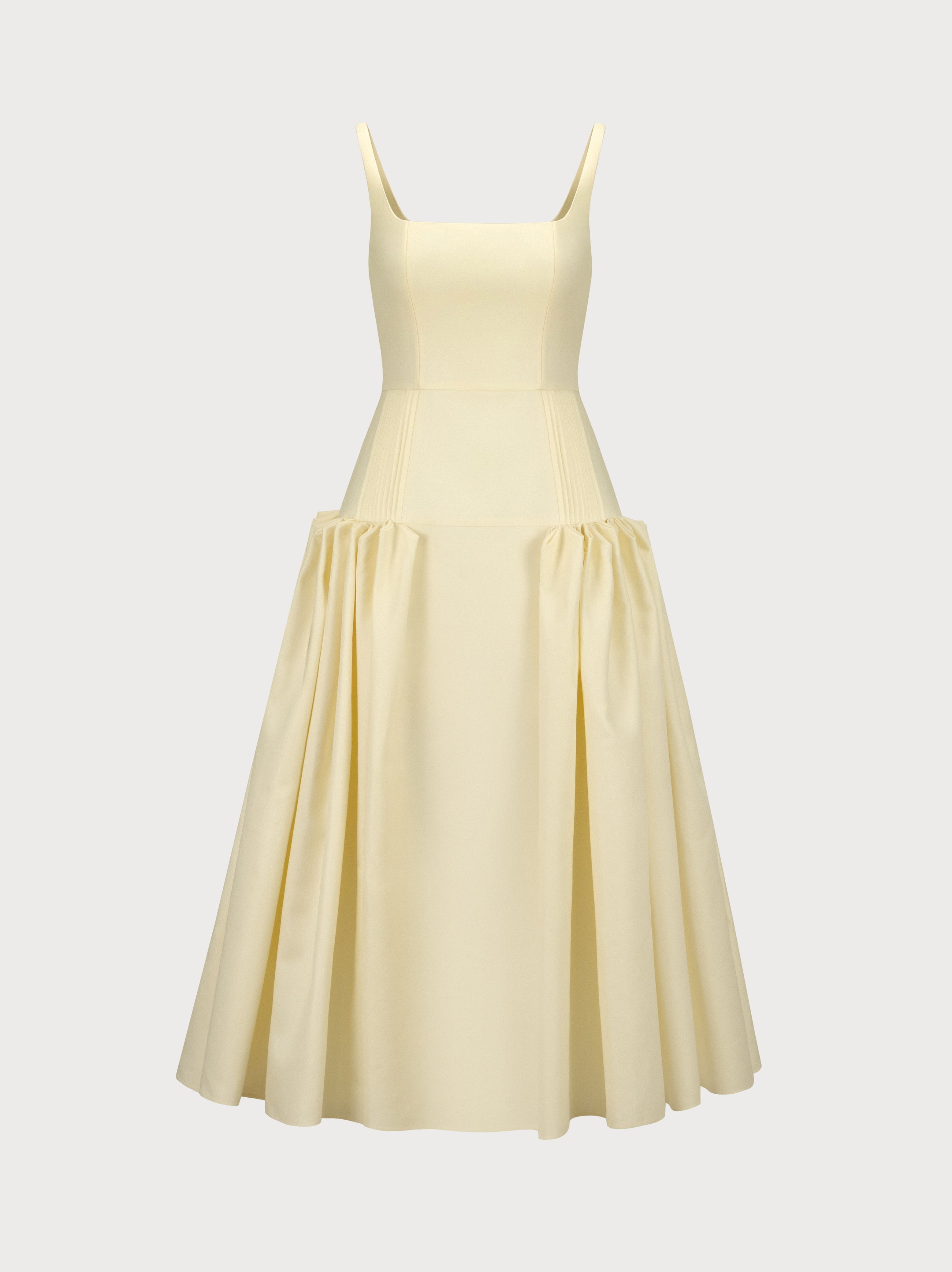 Sienna Dress in Yellow Cotton Blend