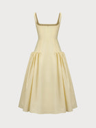 Sienna Dress in Yellow Cotton Blend