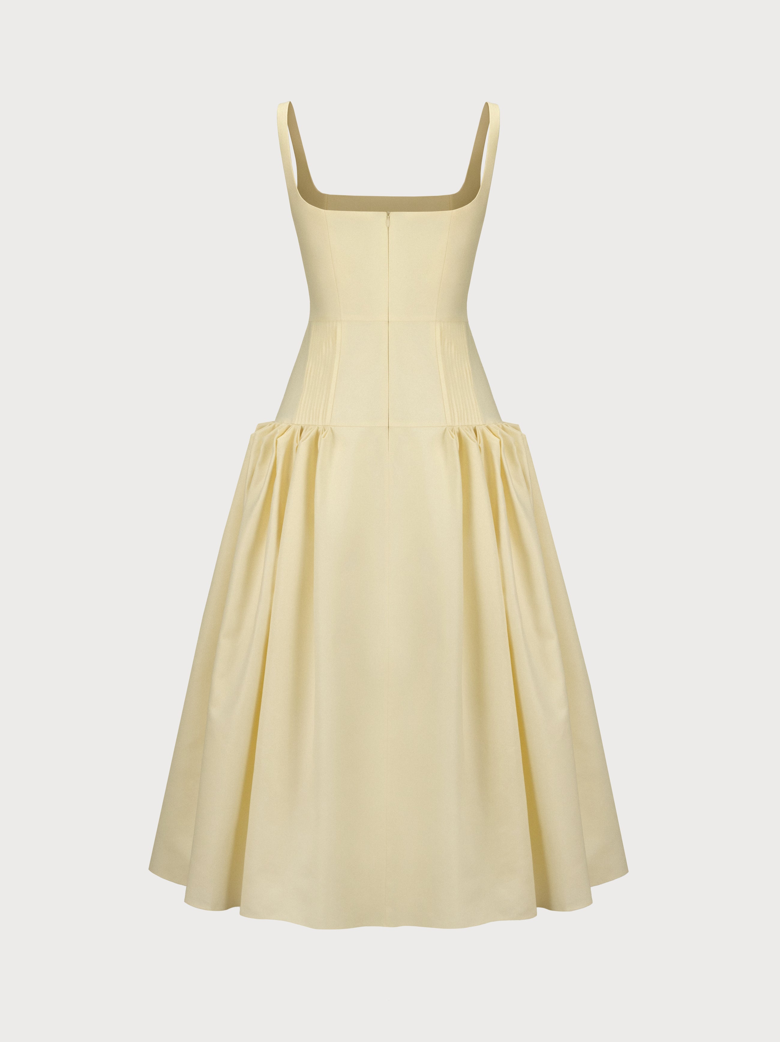 Sienna Dress in Yellow Cotton Blend