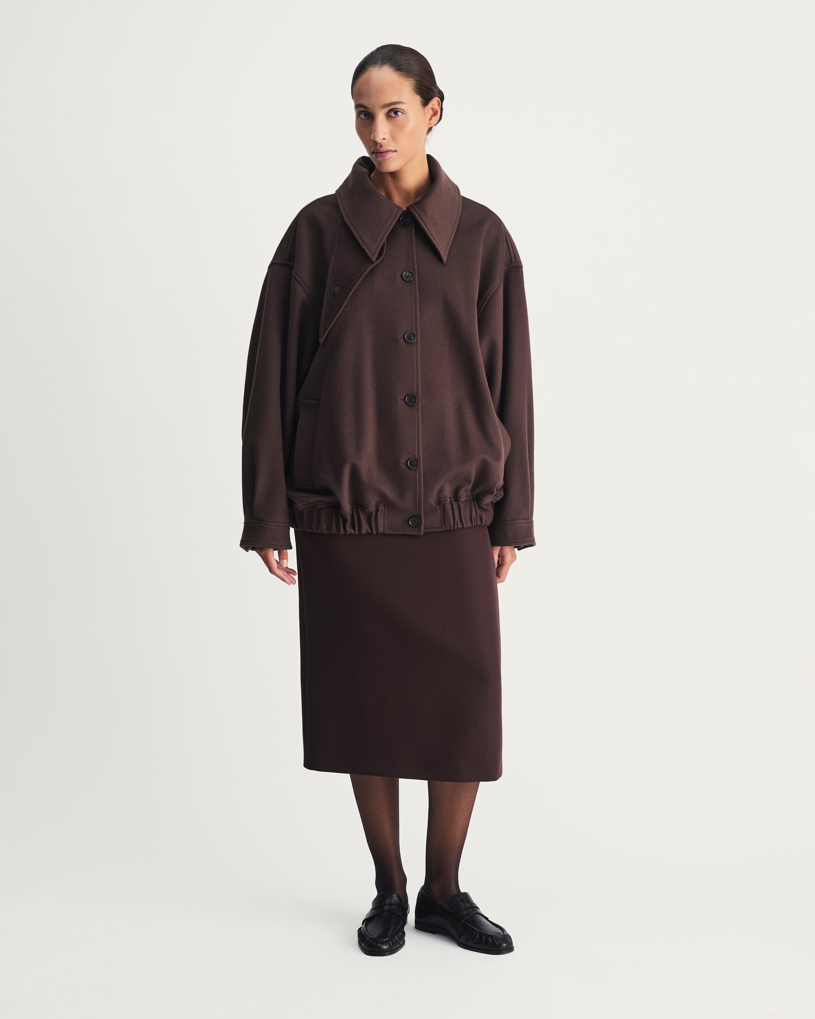 Silvia Jacket in Brown Virgin Wool