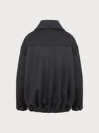 Dark grey jacket on a light gray background
