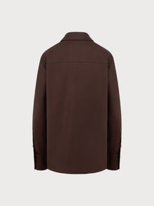 Brown jacket on a light gray background