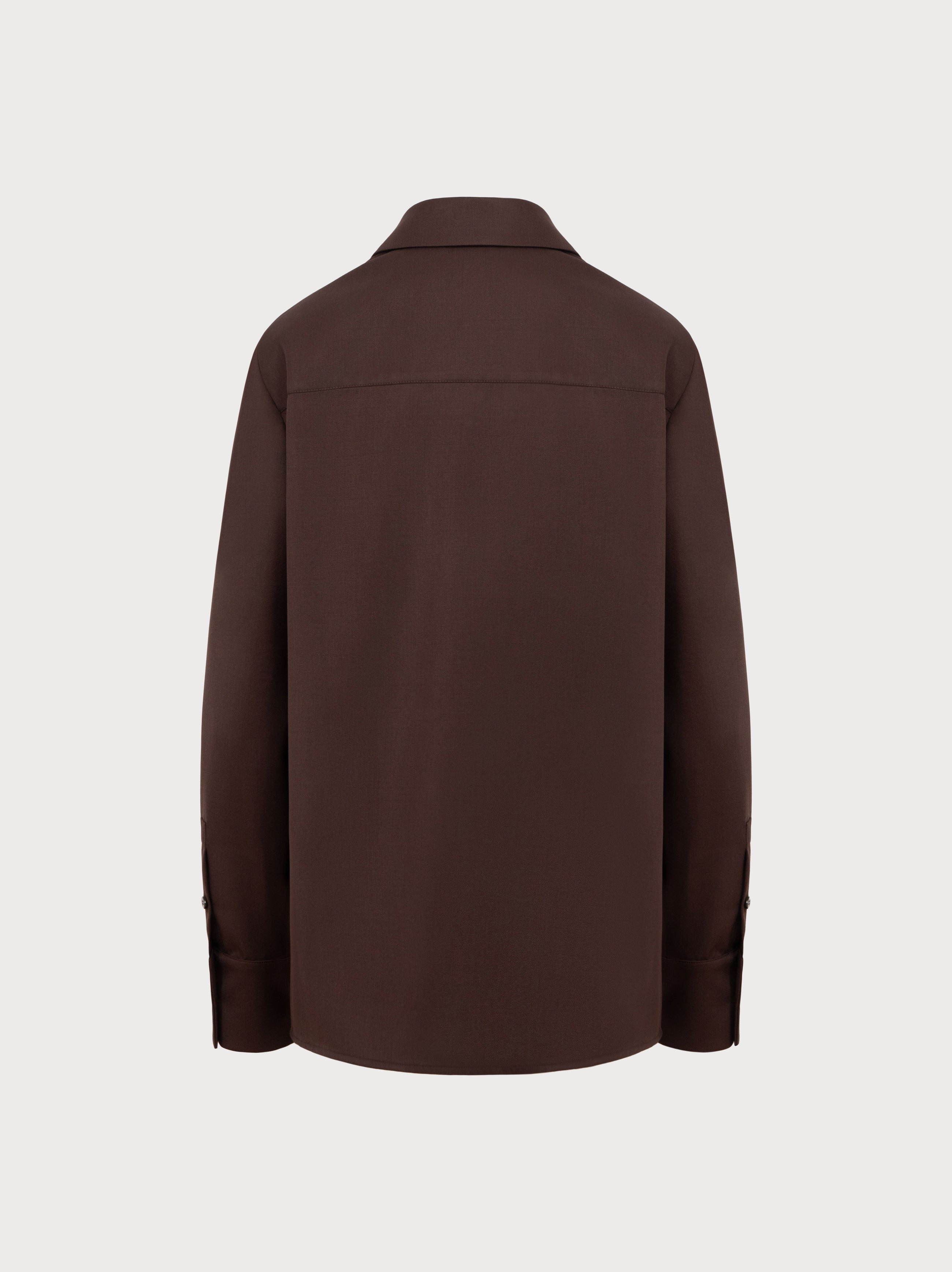 Brown jacket on a light gray background