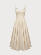 Sofia Dress in Ivory Virgin Wool