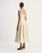Sofia Dress in Ivory Virgin Wool