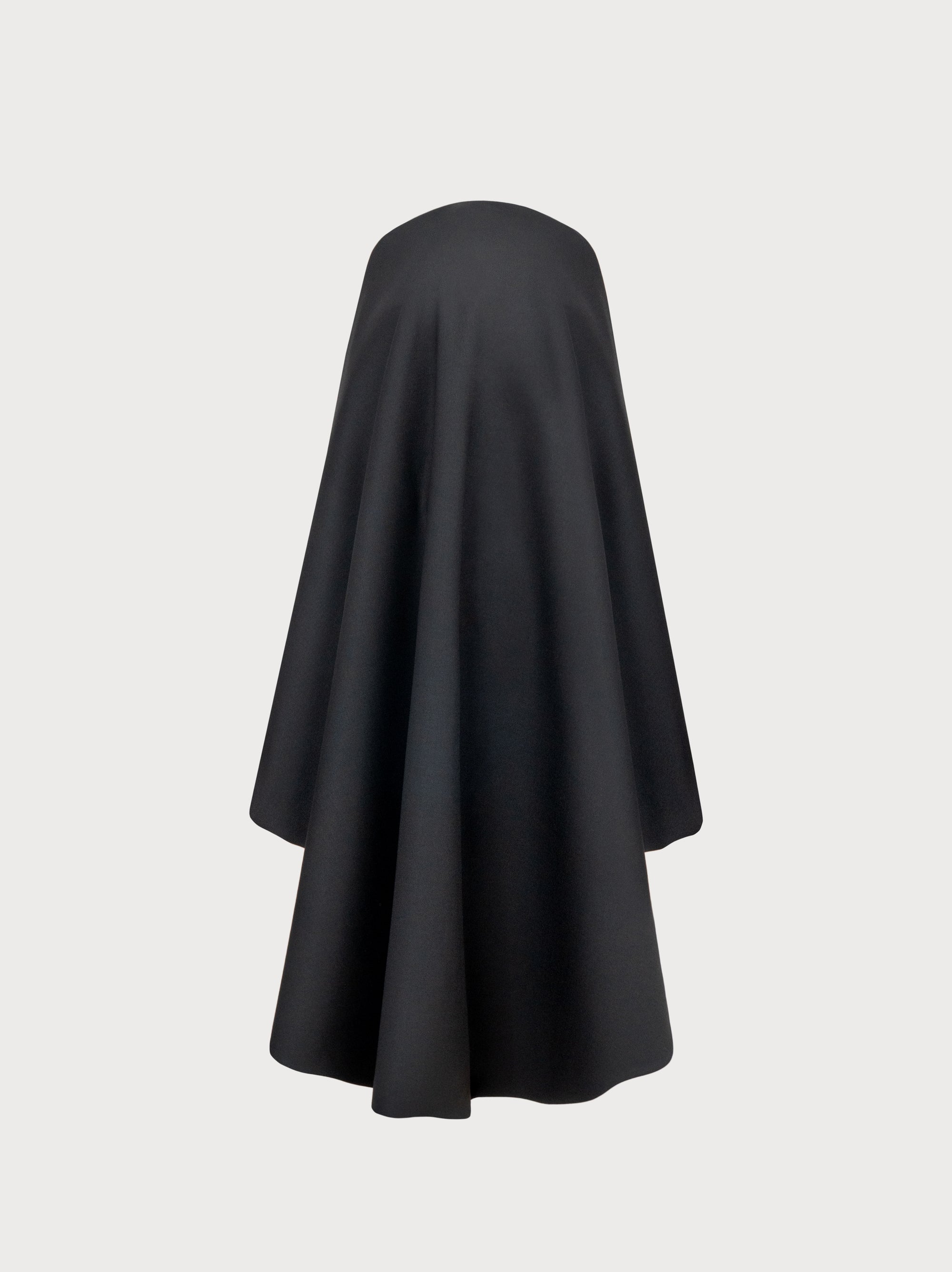Theresa Headscarf in Black Virgin Wool