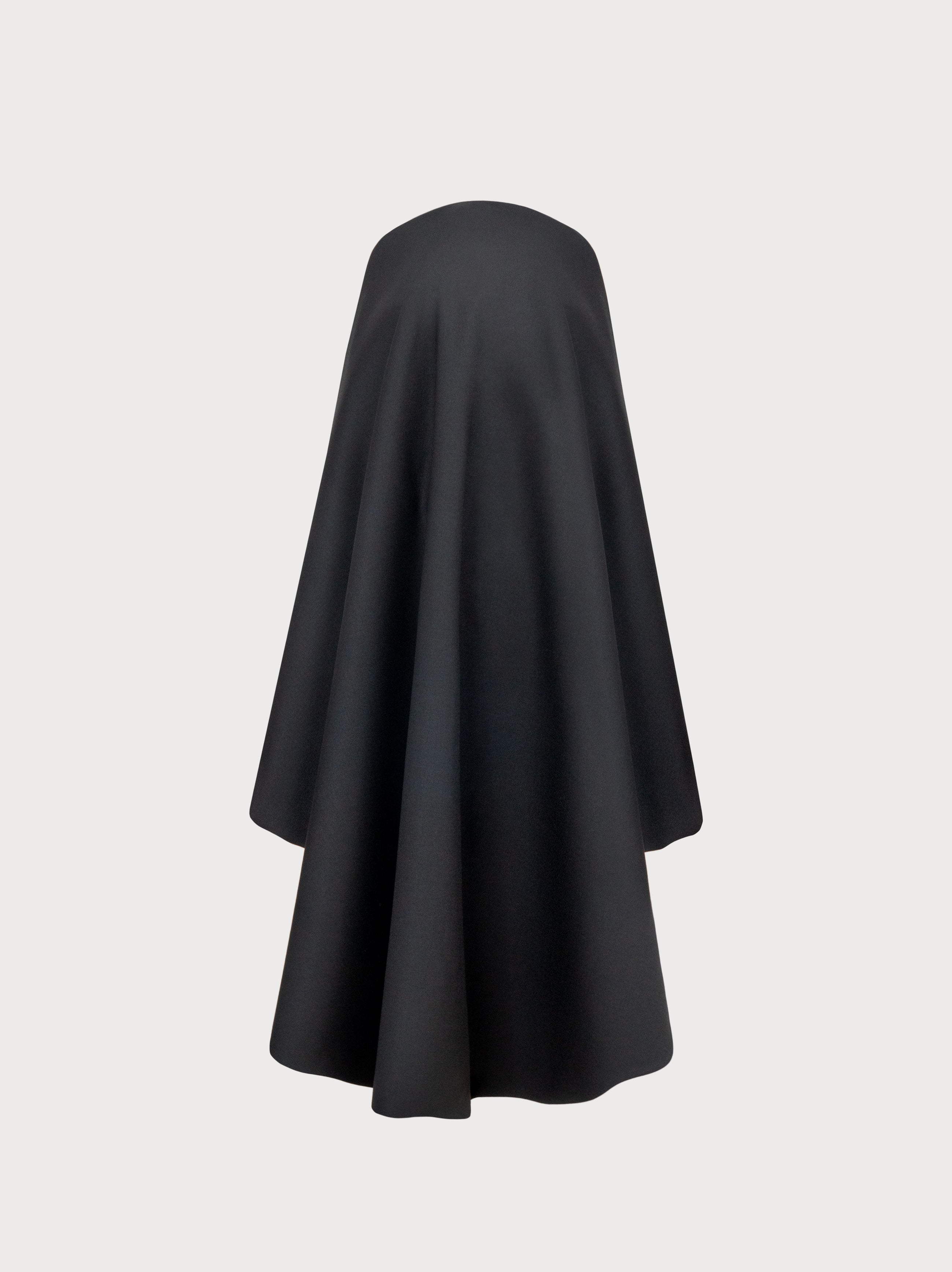 Theresa Headscarf in Black Virgin Wool