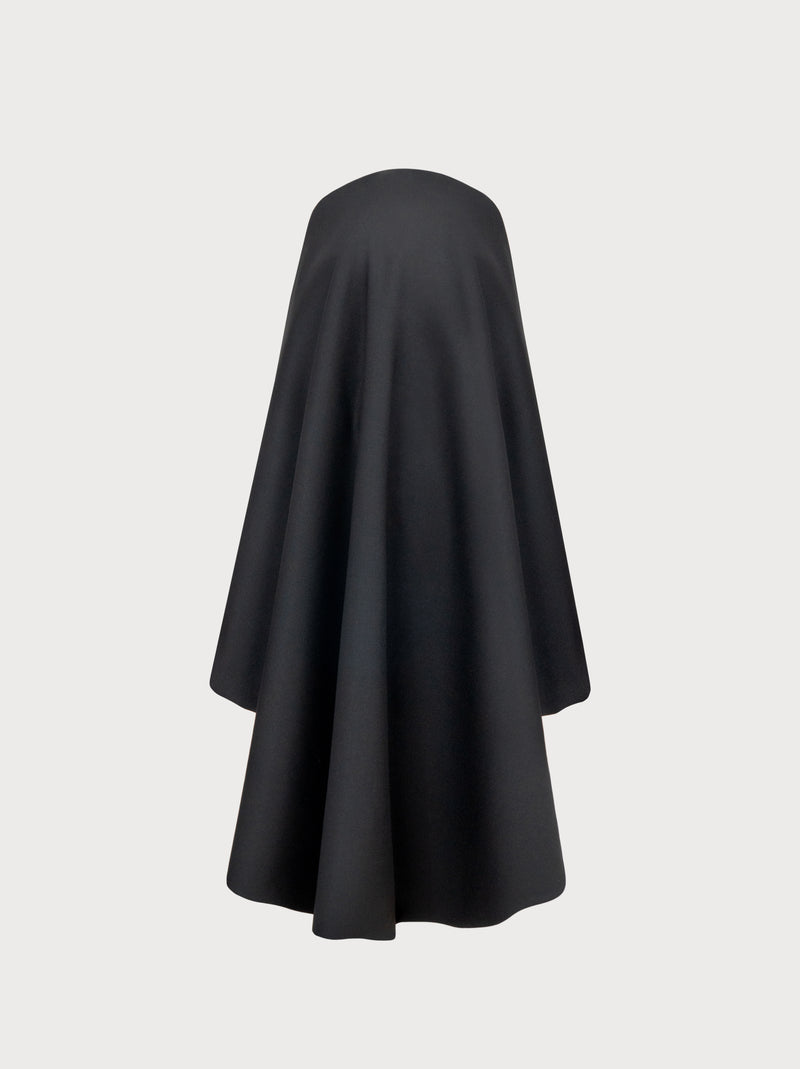 Theresa Headscarf in Black Virgin Wool