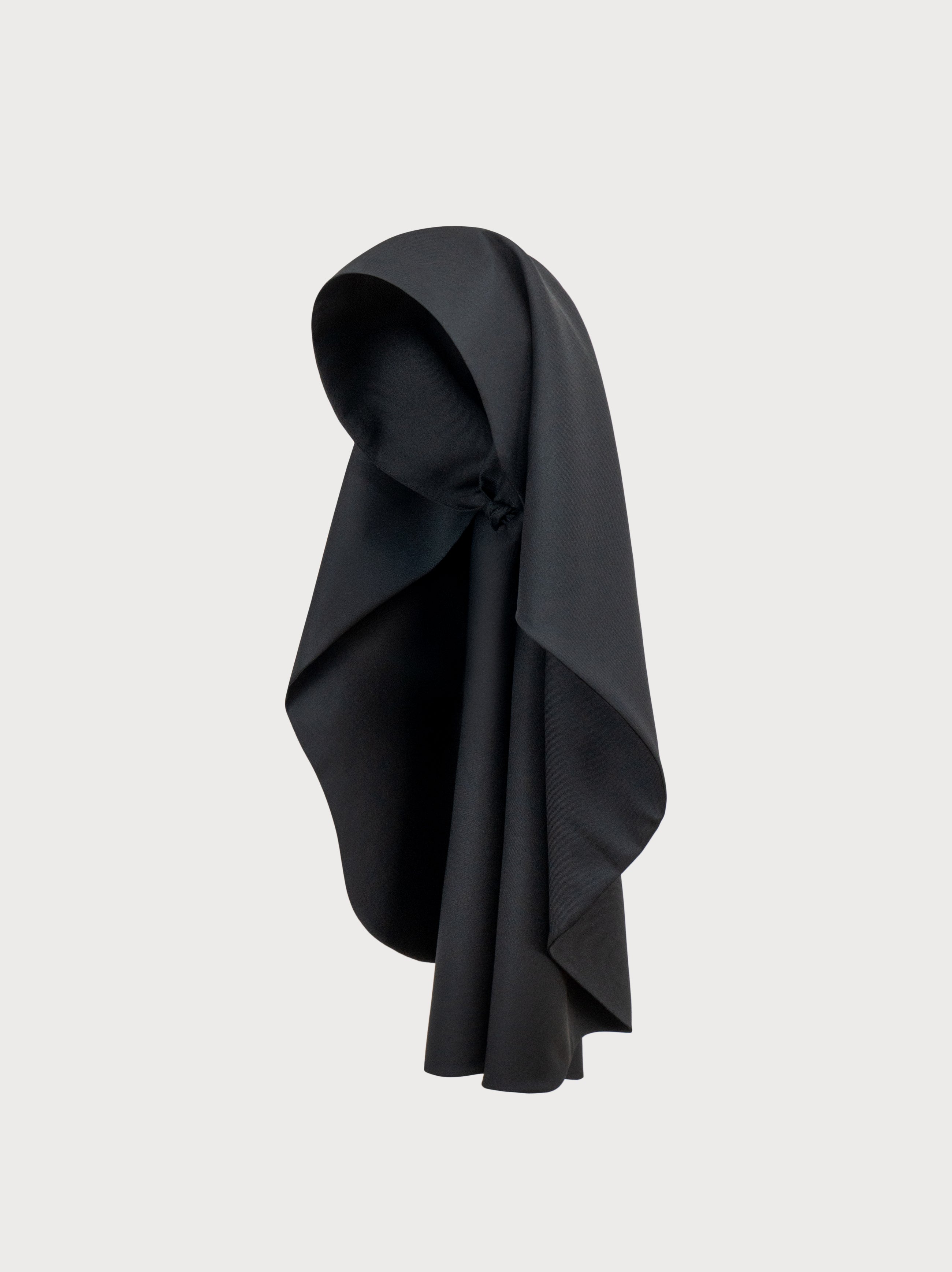 Theresa Headscarf in Black Virgin Wool