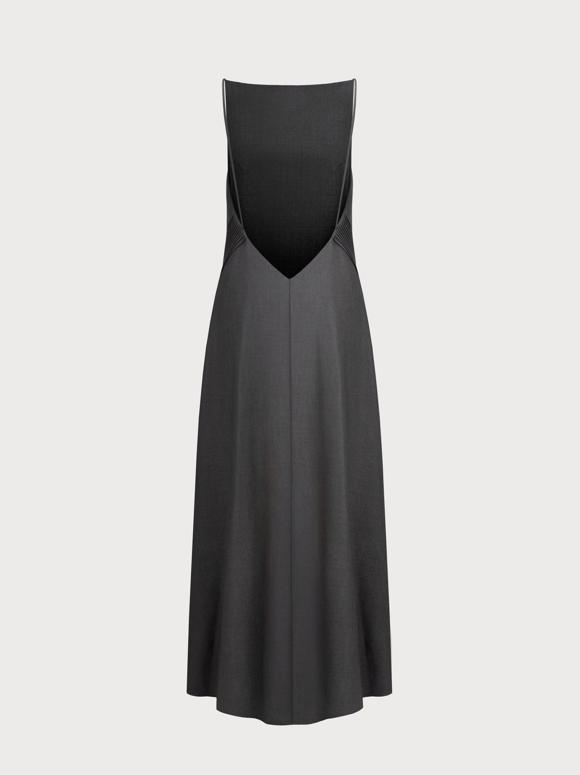 Vera Dress in Grey Wool