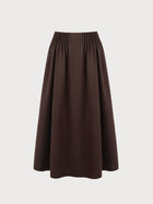Vivien Skirt in Brown Virgin Wool