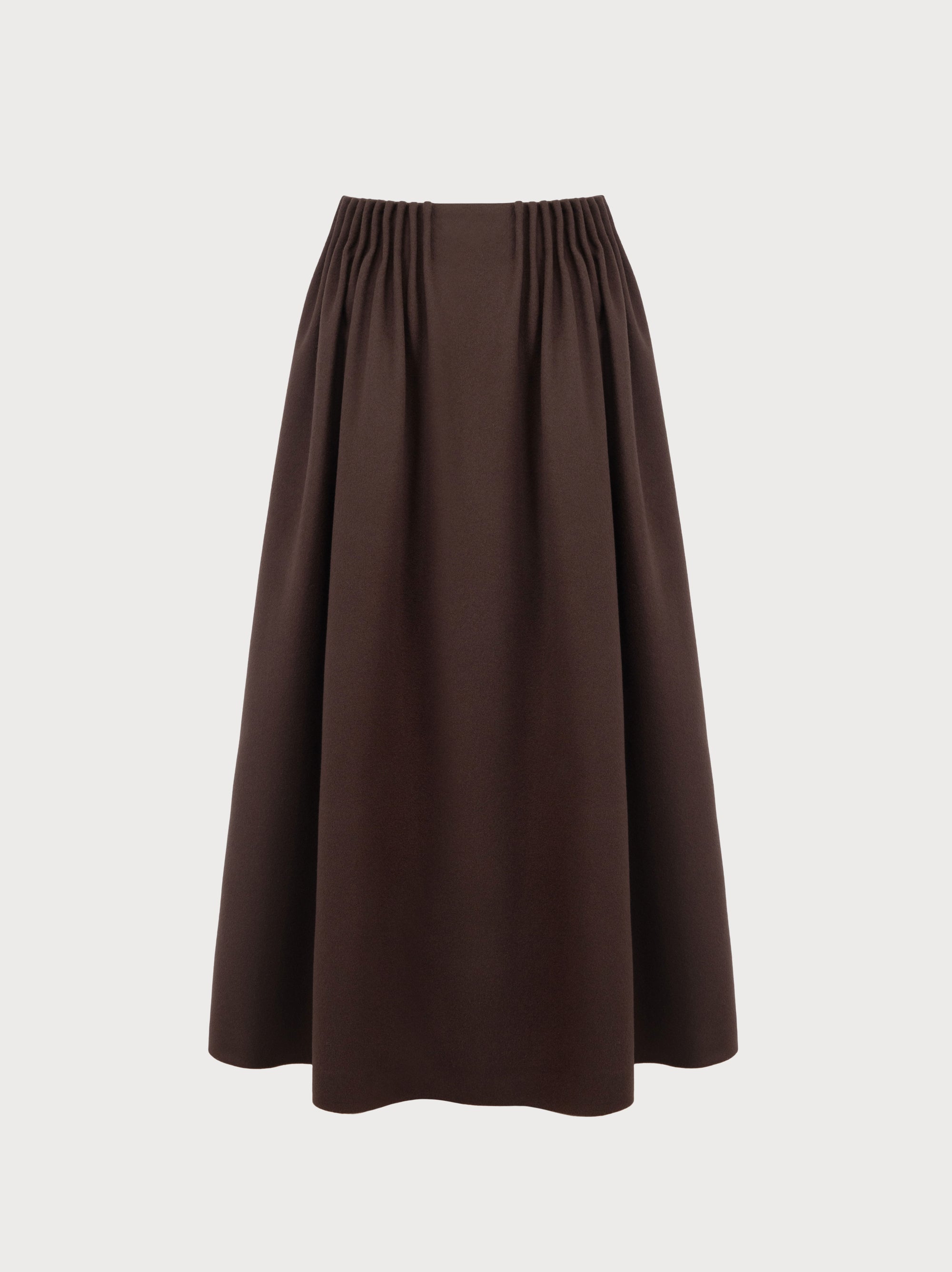 Vivien Skirt in Brown Virgin Wool