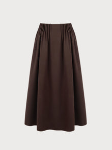 Vivien Skirt in Brown Virgin Wool