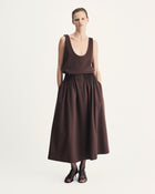 Vivien Skirt in Brown Virgin Wool