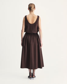 Vivien Skirt in Brown Virgin Wool