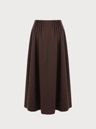 Vivien Skirt in Brown Virgin Wool