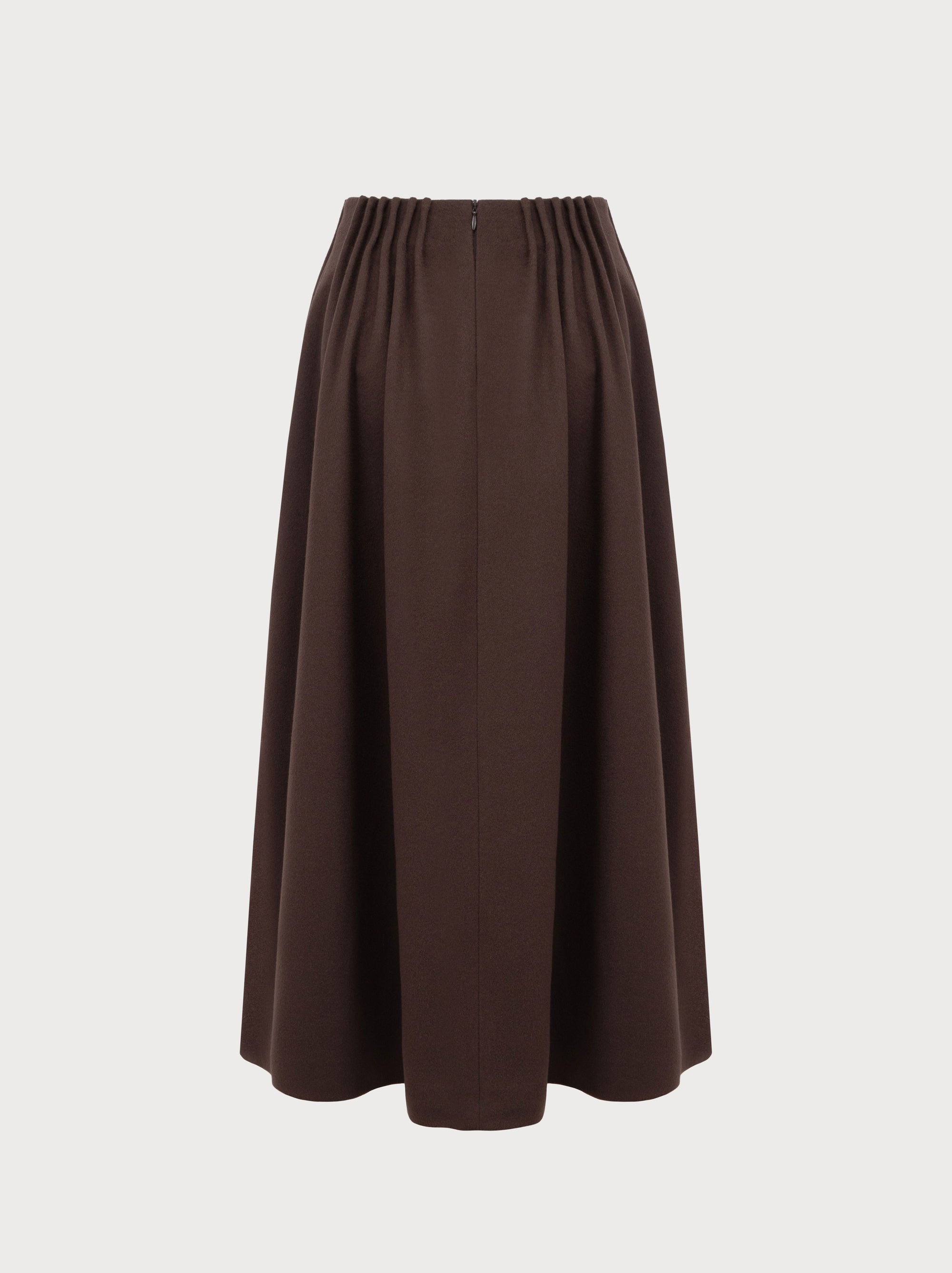 Vivien Skirt in Brown Virgin Wool