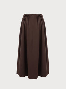 Vivien Skirt in Brown Virgin Wool