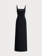 Wanda Dress in Black Crepe