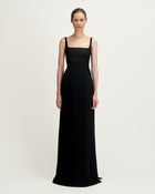 Wanda Dress in Black Crepe