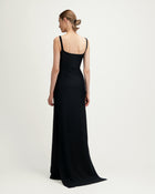 Wanda Dress in Black Crepe