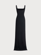 Wanda Dress in Black Crepe