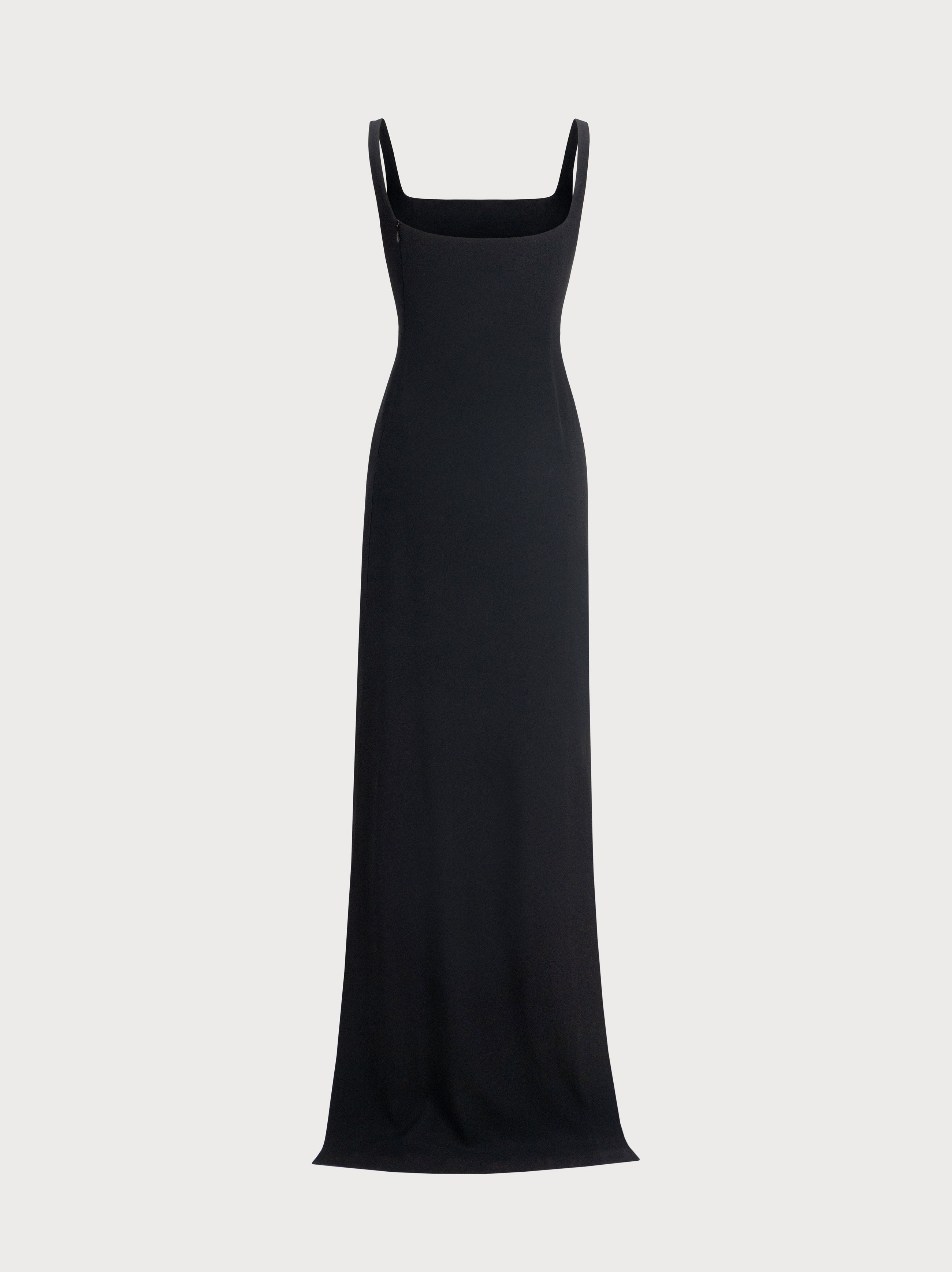 Wanda Dress in Black Crepe