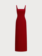 Wanda Dress in Red Crepe