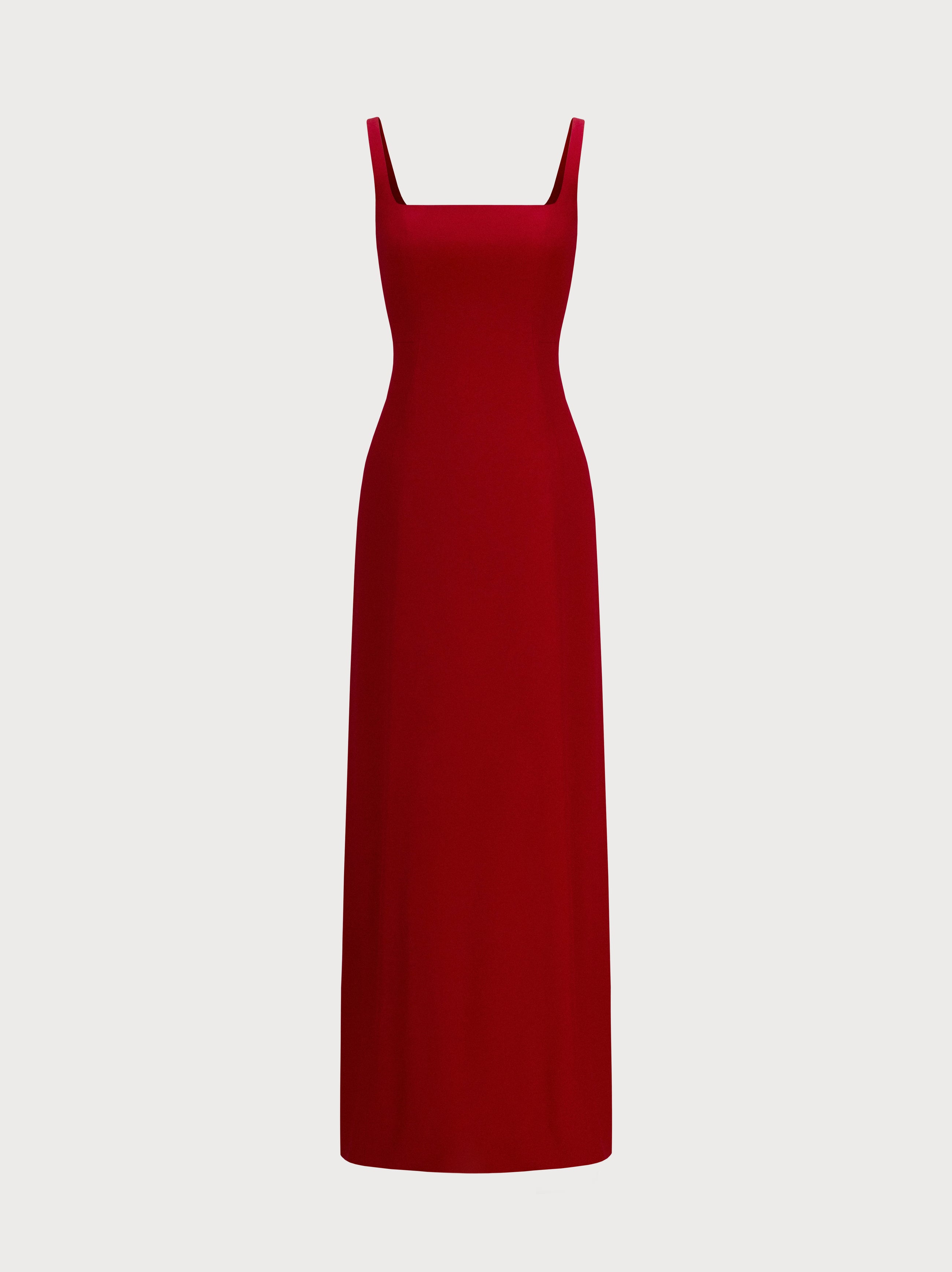 Wanda Dress in Red Crepe