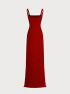 Wanda Dress in Red Crepe