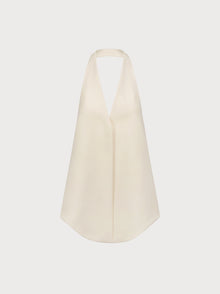 Beige halter top on a light beige background