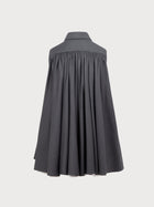 Gray dress with a collar on a white background